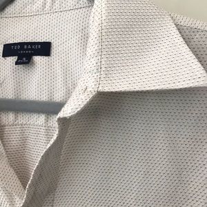 Ted Baker White Gold Button Front Shirt